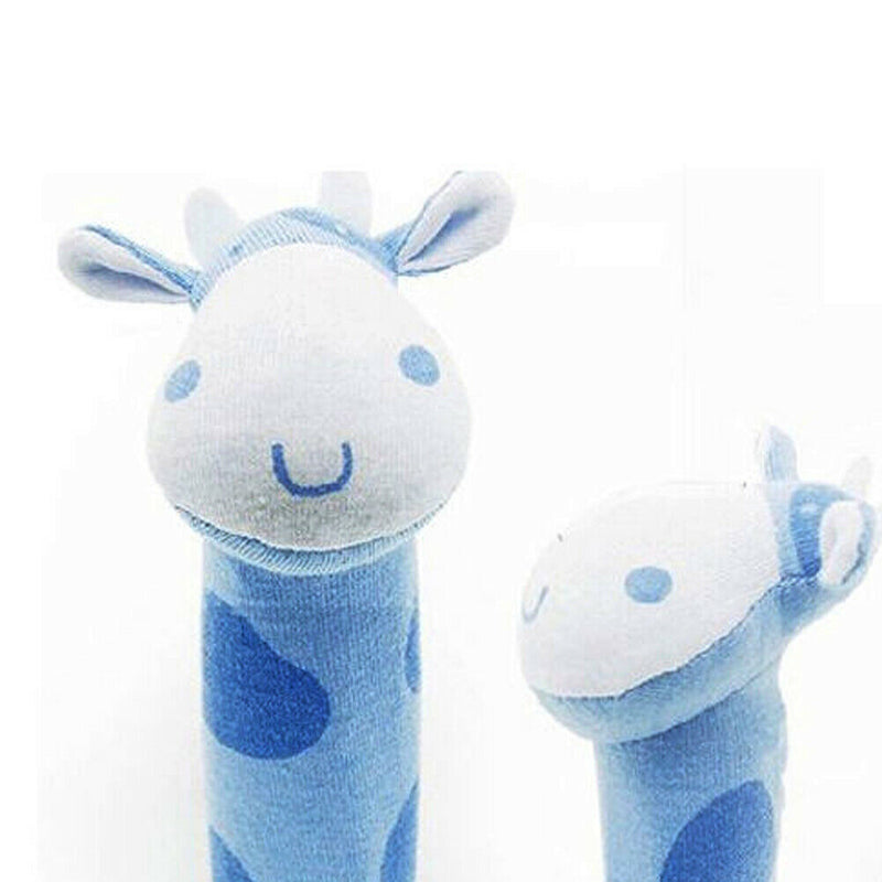 Developmental Animal Soft Stuffed Infant Baby Plush Toys Rattles Kids Cow