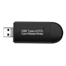 3 in 1 Type-C USB Micro OTG Adapter PC Phone SD/TF Card Reader Flash Drive A