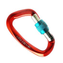 Multifunctional Outdoor Sports Carabiner Buckle Screw Locking D Shape Carabiner