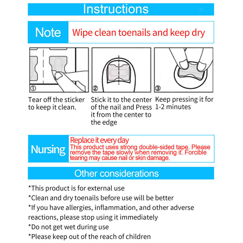 60Pcs Toenail Corrector Stickers Toe Nail Fixer Toe Nail Care Correction