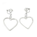 Japanese Harajuku hollow earrings geometric shape heart-shaped earrings sil N8X1