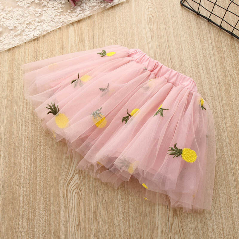 Cute Baby Girls Clothes Sets Summer Short Sleeve Pineapple Print T Shirts A D8R9