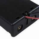 Black 2 x 3.7V 18650 Pointed Tip Batteries Battery Holder Case w Wire Leads R1W5
