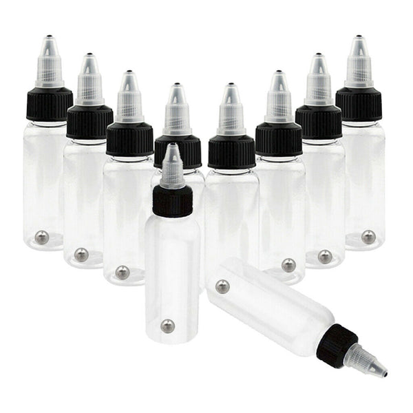 KD001 Spare Tattoo Airbrush Ink Dispensing Bottles LDPE Body Tattoo 30ml