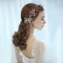 Elegant Pearls Bridal Crown Tiara Hair Vine Wedding Pageant Hair Jewelry