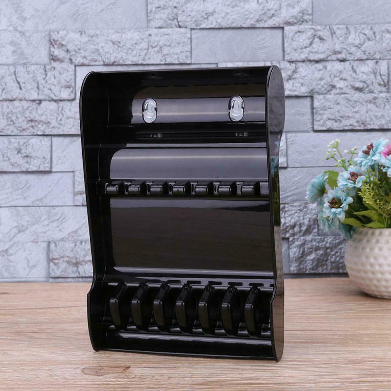 Hair Scissors Holder Rack Salon Barber Shears Stand Storage Tray Case Black YZI