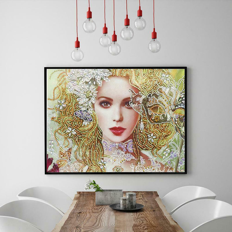5D DIY Special Shaped Diamond Painting Beauty Cross Stitch Mosaic Kit Decor