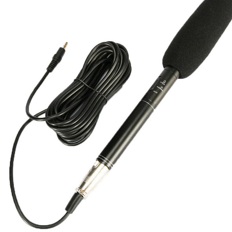 Wired Condenser Microphone with Mic Foam Cover and Cable for Camera Video