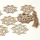 10pcs Muslim Ramadan Eid Mubarak Wood Pendants DIY Retro Hanging Ornament