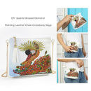 DIY Swan Special Shaped Diamond Painting Women Leather Chain Crossbody Bags