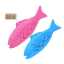 2 Pack Catnip Toys for Cats Natural Rubber Simulation Fish Shape Interactiv