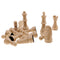 16pcs Plastic Chess Pieces - Pieces Only - No Board - 63mm King Beige