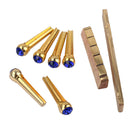 6 Pieces Acoustic Guitar Bridge Pins with Guitar Saddle Nut, DIY Accessories