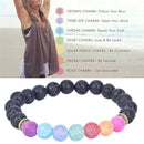 8MM Healing Beaded Bracelet Natural Lava Stone Diffuser Bracelet Jewelry G SE
