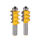 Set of Woodworking 1/2" Shank Triple Bead&Triple 2 Flute Molding Router Bits