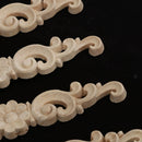 4x Floral Wood Carved Corner Applique Decorate Frame - 16X3X0.8cm