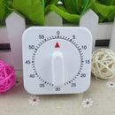 White Square 60-Minute Mechanical Timer Reminder Counting For Kitchen Novelty Hn