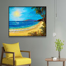 5D Full Round Drill Rhinestone Picture DIY Sunny Beach Diamond Painting Kit