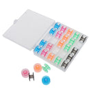 25Pcs/Set Empty Bobbins Sewing Machine Spools Storage Box for Sewing Machine ME