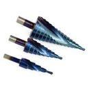 3Pcs 4-12/20/32 Mm Hss Spiral Grooved Center Solid Carbide Drill Bit P6M5 S C9A9