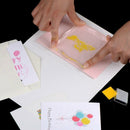 4Pcs/Set Stamps Pad Tools DIY Stamp Acrylic Block Pad with Grid Grip for Cl X2H3