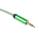 Green 3.5mm Male to Female Stereo Audio Headphone Extention Cable 1M