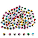 100x Coloured Eyelashes Wiggly Wobbly Googly Eyes Lash   (Color: Multicolor) ME