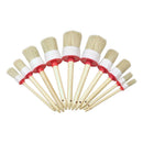 10x 25mm Soft Car Wash Detailing Brush Wood Handle For Clean Trim Seat Wheel Kit