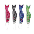Japanese Satin Carp 70cm Koi Nobori Satin Windsocks Decoration, Set Of 4