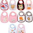 5Pcs Baby Bibs Children Cartoon Waterproof Burp Cloth Feeding Saliva Bibs LJ