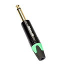 6.35mm Mono Male Plug Connector DIY Soldering Plug for Microphone (Green)