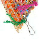 Colorful Bamboo Weave Cotton rope Swing Parrot Bird Toys Cockatiel Chewing