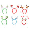 6 Pieces Christmas Headbands - Funny Reindeer Snowman Head Boppers for kids