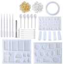 Casting Molds and Tools Set,Jewelry Molds Include 127Pcs Assorted Styles Si W5M8