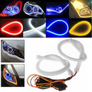 2x80cm Flexible Tube Flowing LED Headlight Daytime Running Stri Light DRL Lam Nw