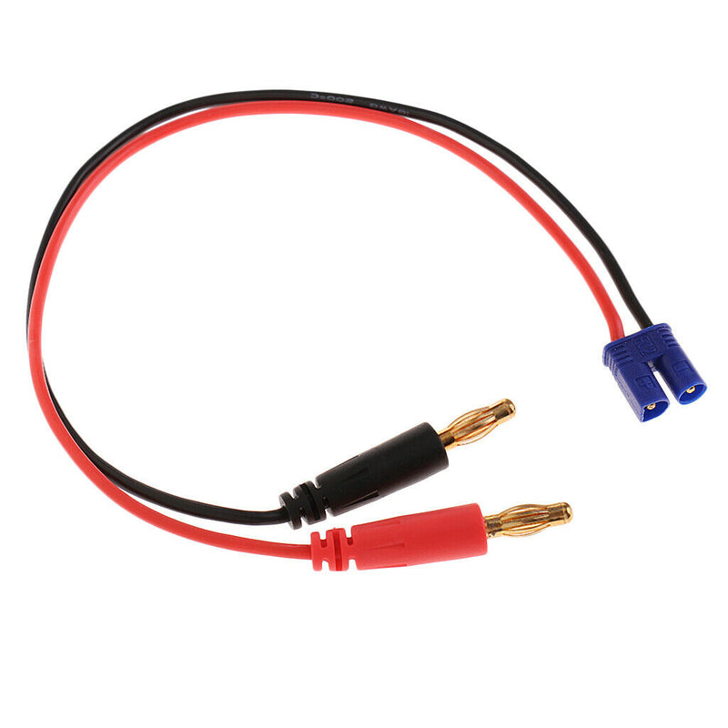 EC2 Charge Lead To 4mm Banana Plugs Charge Cable Silicone Wire 25cm/9.84''