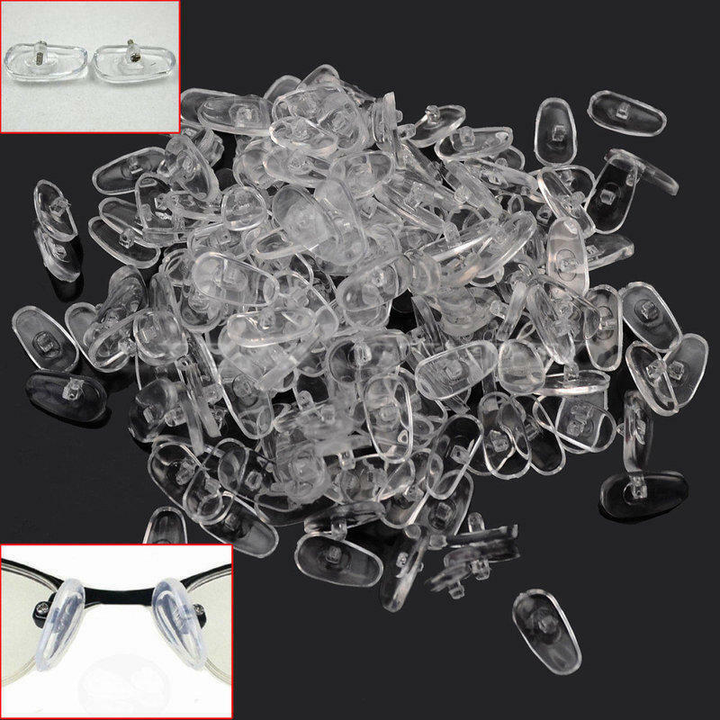 1 Pack 100 Pairs Silicone Nose Pads Holders Eyeglass Glasses Nosepads Accessory