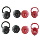 4 Pairs Soft Silicone Gel Ear Covers Eartips Earbuds for Earpieces Red+Black