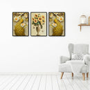 5D DIY Diamond Painting Golden Peafowl Flower Full Round Drill Embroidery  A