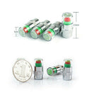 4Pcs New Car Auto Tire Monitor Valve Dust Cap Pressure Indicator Sensor Alert 3C