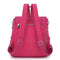 Waterproof Nylon Women Backpack Outdoor Shoulder School Bags (Rose Red)