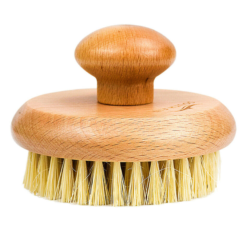 Natural Bath Body Brush Beech Handle Stains Remover Back Scrubbing Brush