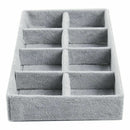 8 Grid Velvet Jewelry Ring Earrings Display Box Tray Holder Storage Showcas U7F9