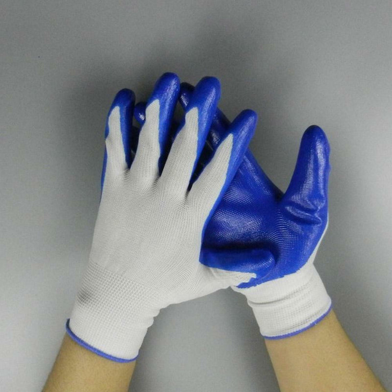 1 Pair Safety Coating Working Gloves Nylon Safety Factory Labour Garden-Rep L5A7