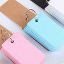 6 Pieces Multicolor Kraft Paper Binder Ring Easy Flip Study Card Cards Z1M4