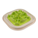 Pet Dog Cat Slow Bowl Feeder Feeding Dish Anti-Choking Bone type Green