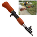 Carbon Fiber Telescope Fishing Rod Travel Sea Rock Spinning Pole Portable New