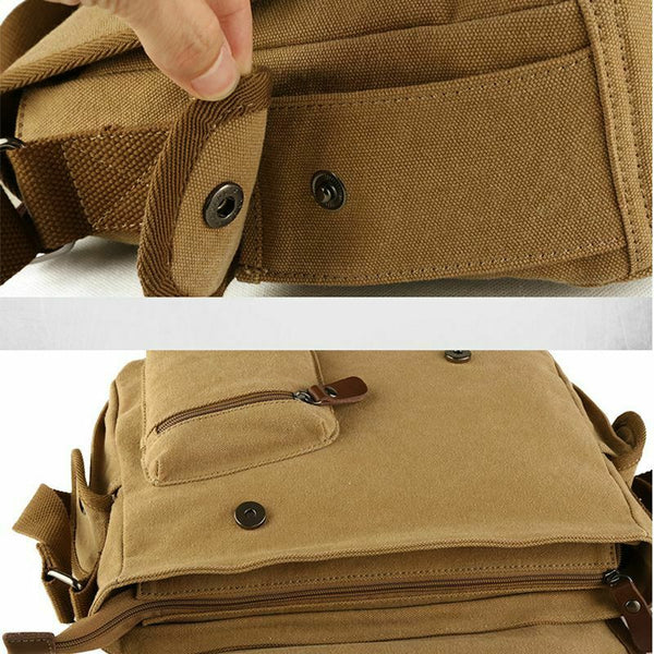 Canvas Messenger Shoulder Bag Messenger Bag Shoulder Bag Lightweight Crossb O1H5