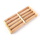 New 5 Row Wooden Foot Roller Wood Care Massage Reflexology Relax Relief Massager