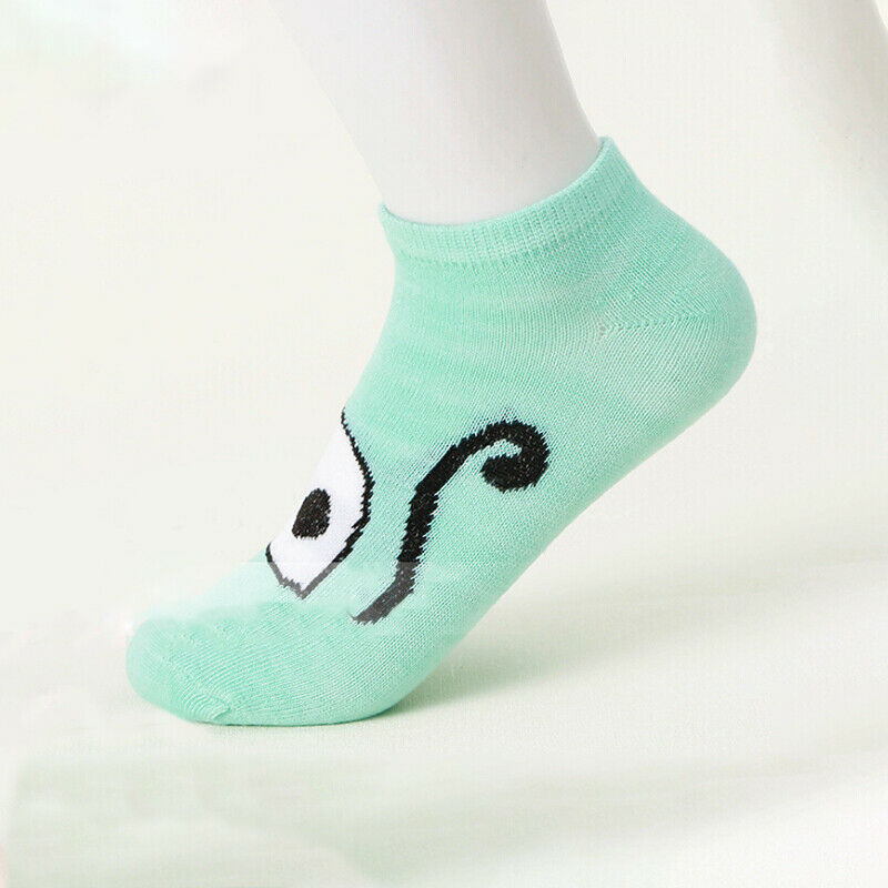 Women cat Comfortable Stripe Cotton Sock Slippers Short Ankle Socks OZ